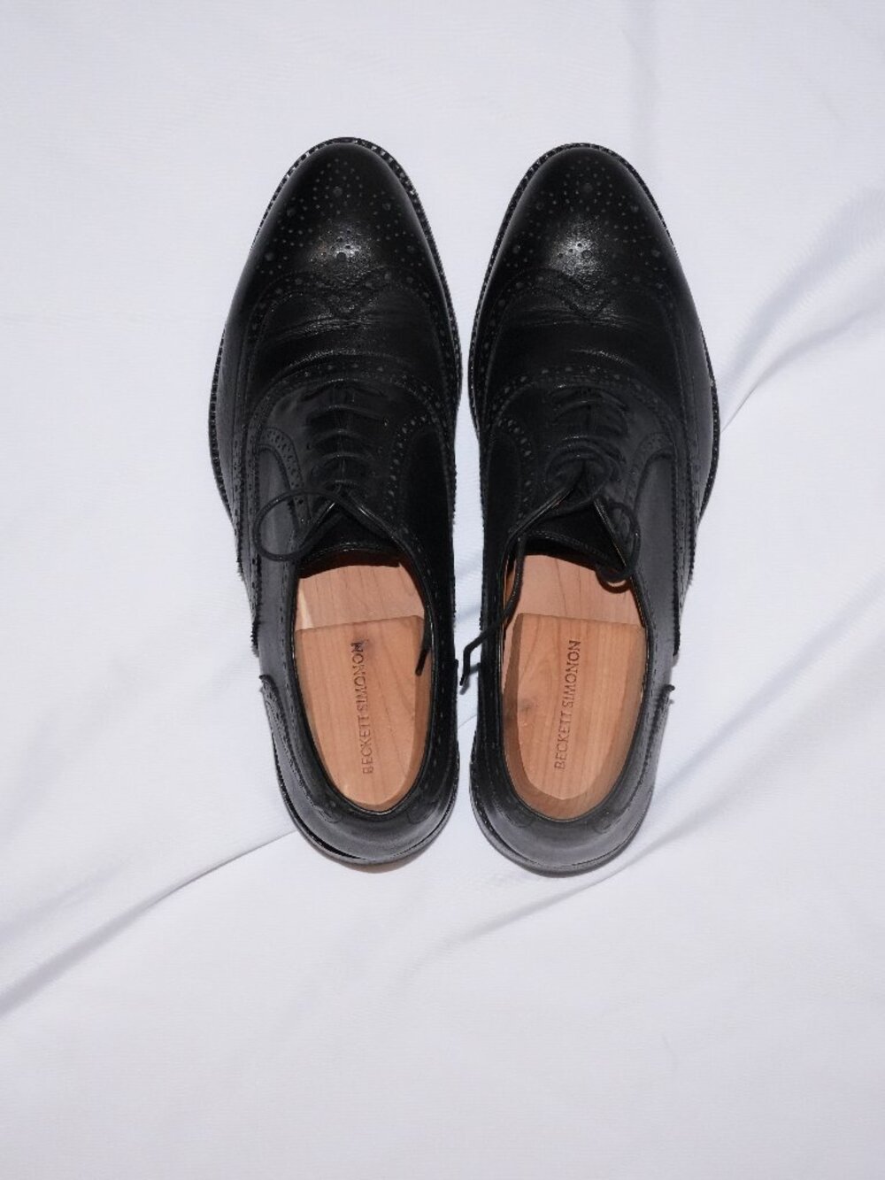 Beckett Simonon Yates Wingtip Brogue Oxfords Black 9.5